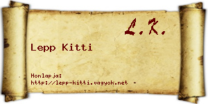 Lepp Kitti névjegykártya