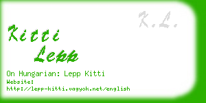 kitti lepp business card